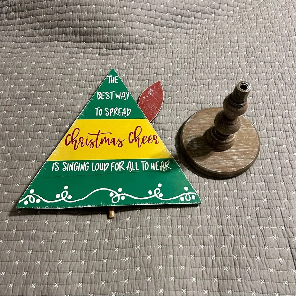 Festive ELF (the movie) Wooden Holiday Table Decor
